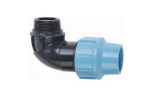 ข้องอฉากเกลียวนอก ท่อ HDPE 20 110mm