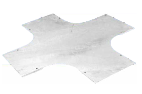 ฝาสี่ทาง เคเบิ้ลเทรย์ ชุบกัลวาไนซ์ 2mm